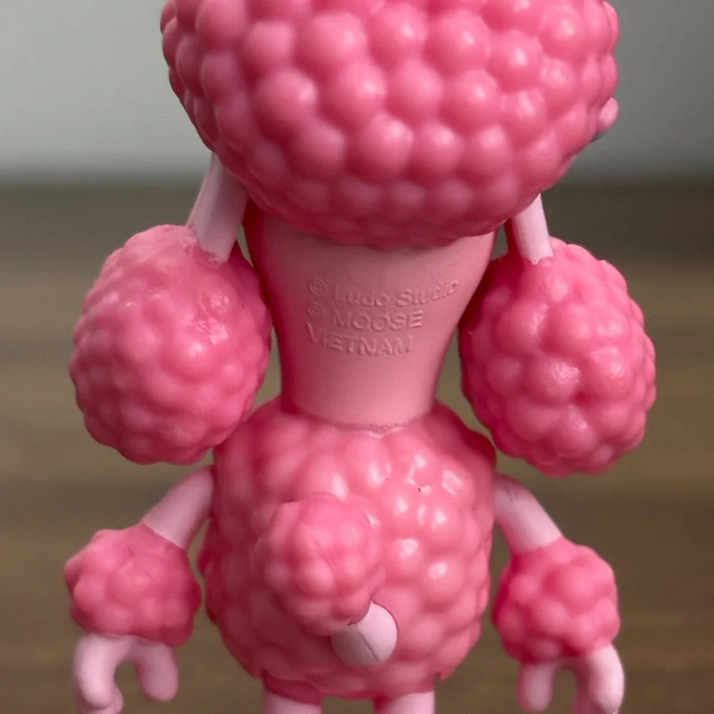 BLUEY Friends COCO Pink Poodle Poseable Dog Replacement Figure Toy Mates Cake
